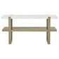 Steve Silver Perth Sofa Table in White and Weathered Sand, , large
