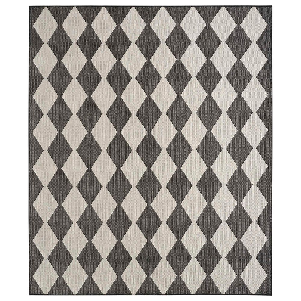 Nourison Positano Geometric Black 8&#39; x 10&#39; Indoor/Outdoor Area Rug, , large