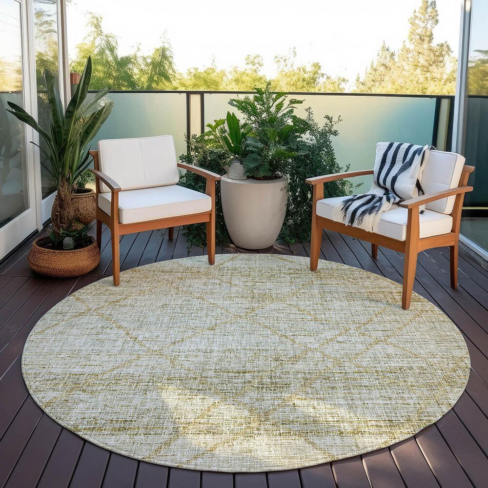 Dalyn Rug Company Portico PO1 Wheat 8&#39; Round Area Rug, , large