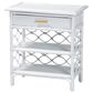 Baxton Studio Akane 1-Drawer Nightstand in White, , large