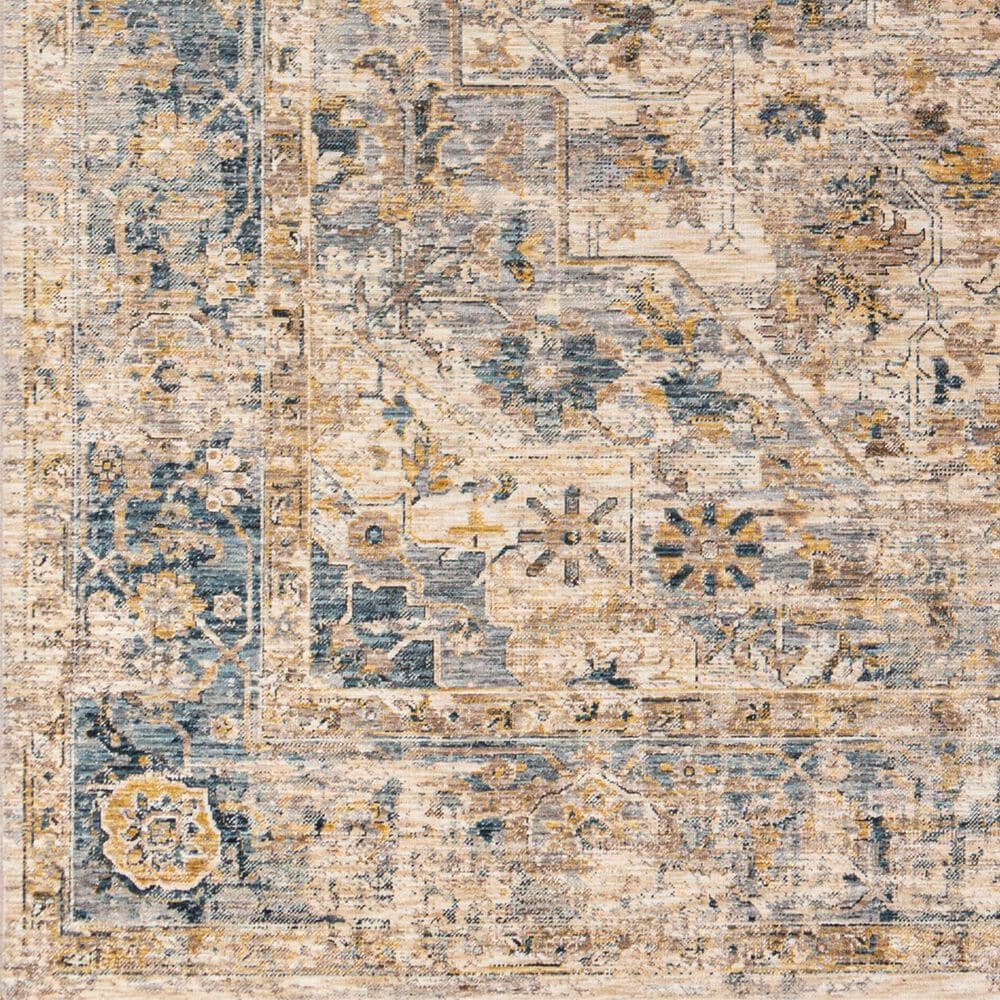 Surya Aspendos 7&#39;10&quot; x 10&#39;2&quot; Denim, Ice Blue, Taupe, Cream, Light Beige and Mustard Area Rug, , large