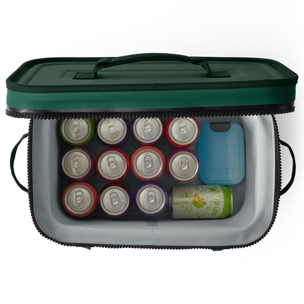 YETI Hopper Flip 18 Soft Cooler in Black Forest Green, , large