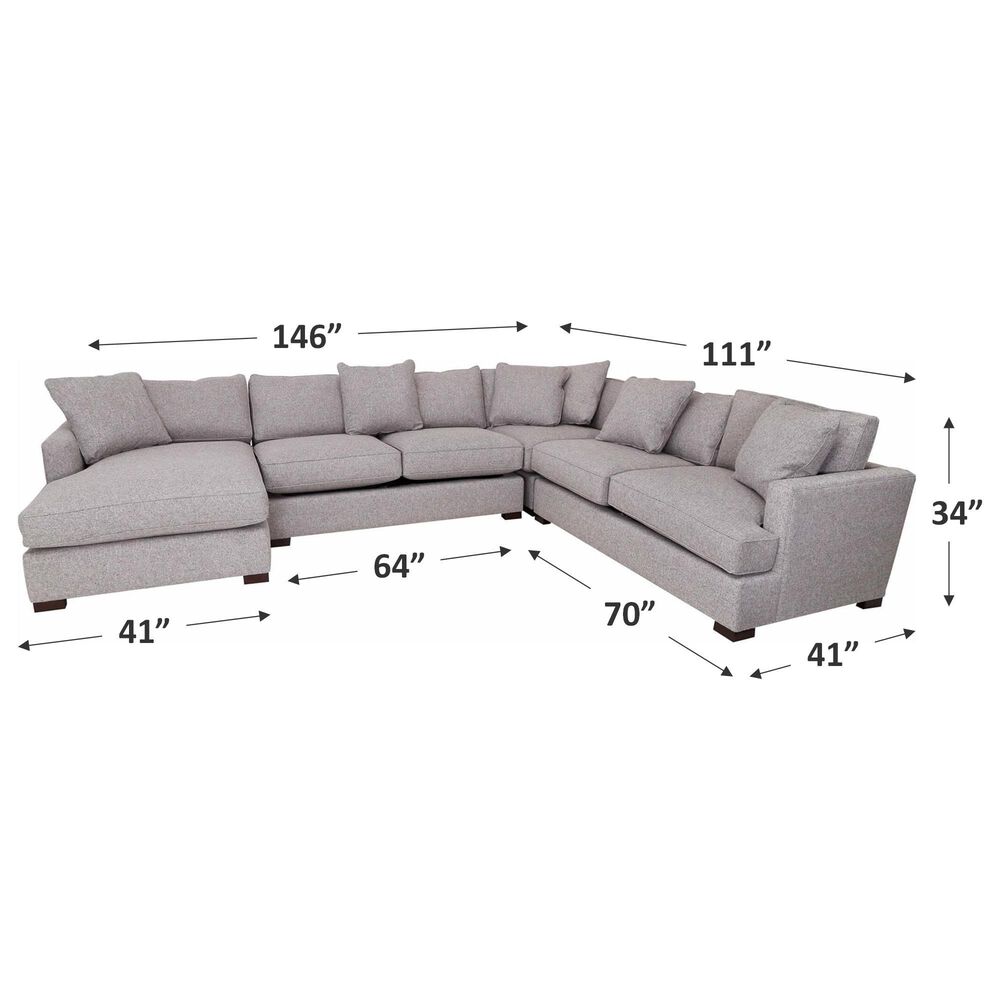 Fulton Home Triumph 2 4-Piece Sectional in Charcoal, , large