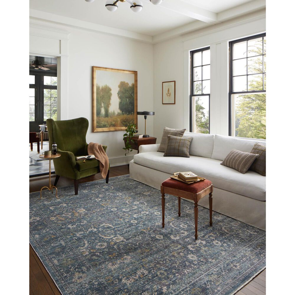 Loloi Bradbury 7&#39;10&quot; x 10&#39; Ocean and Gold Area Rug, , large