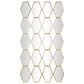 Maple and Jade Metal Geometric Wall Mirror with Diamond and Hexagon Shaped Mirrors in Gold, , large
