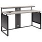 Valor Living Ace Computer Desk with Hutch in Grey Taupe and Matte Black, , large