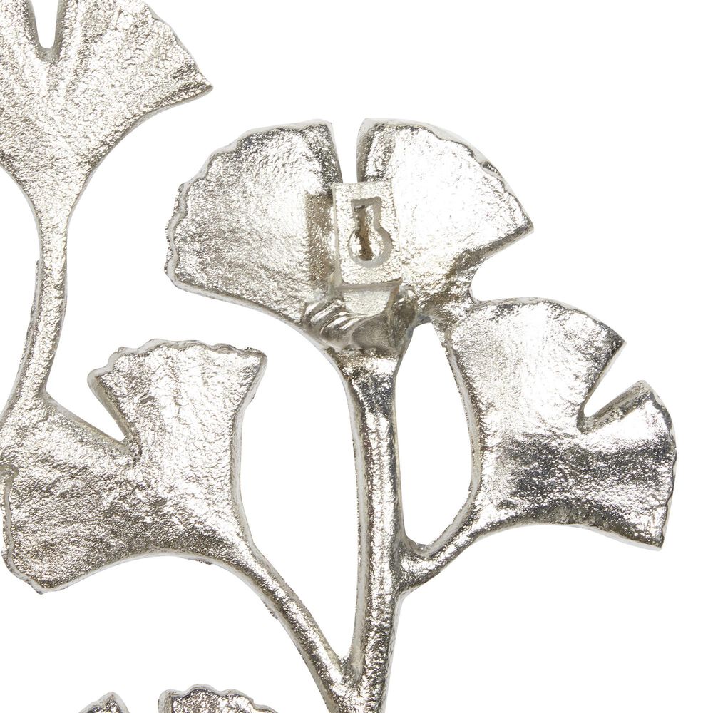 Maple and Jade 39&quot; x 27&quot; Glam Flowers Wall Decor in Silver, , large