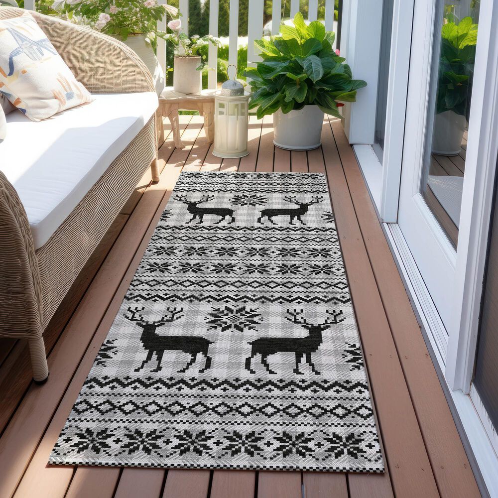 Dalyn Rug Company Wonderland WN28 2&#39;3&quot; x 7&#39;6&quot; Silver Indoor/Outdoor Runner, , large