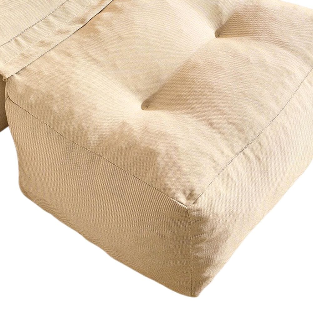 HOMLUX 2-in-1 Bean Bag Chair with Ottoman in Beige, , large