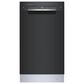 Bosch 18" 300 Series Built-In Recessed Handle Dishwasher in Black, , large