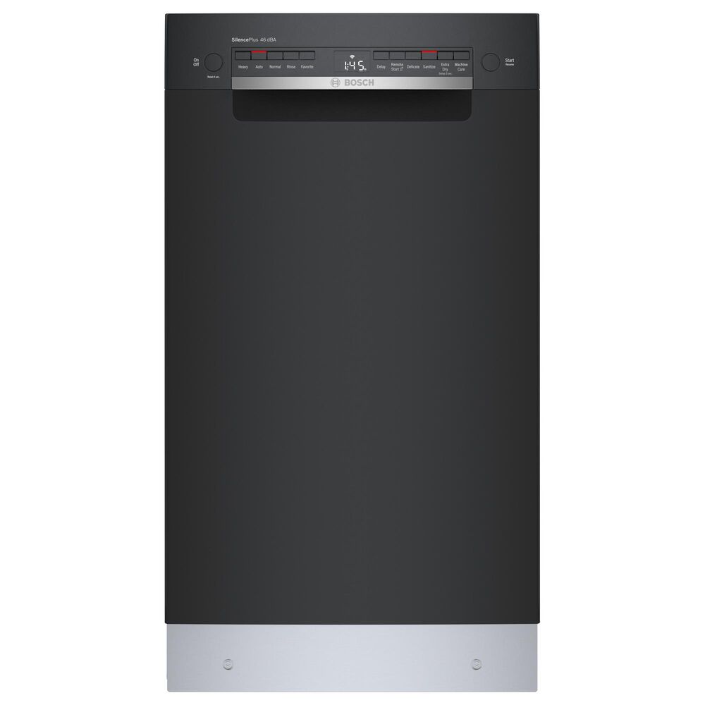 Bosch 18" 300 Series Built-In Recessed Handle Dishwasher in Black, , large