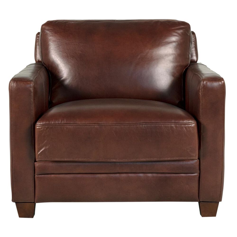 Back Nine Leather Como Leather Chair in Cognac Brown, , large