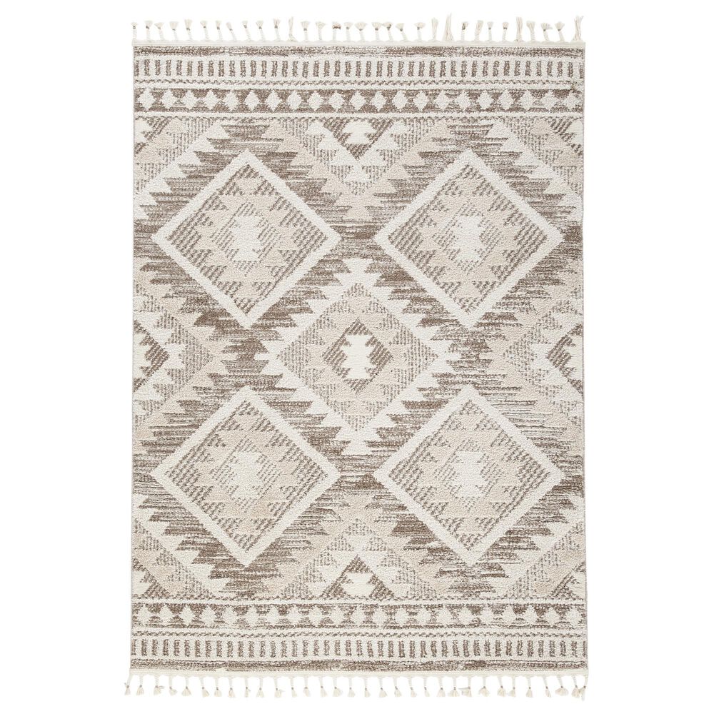 Ashley Odedale 8" x 10" Tan and Cream Area Rug, , large