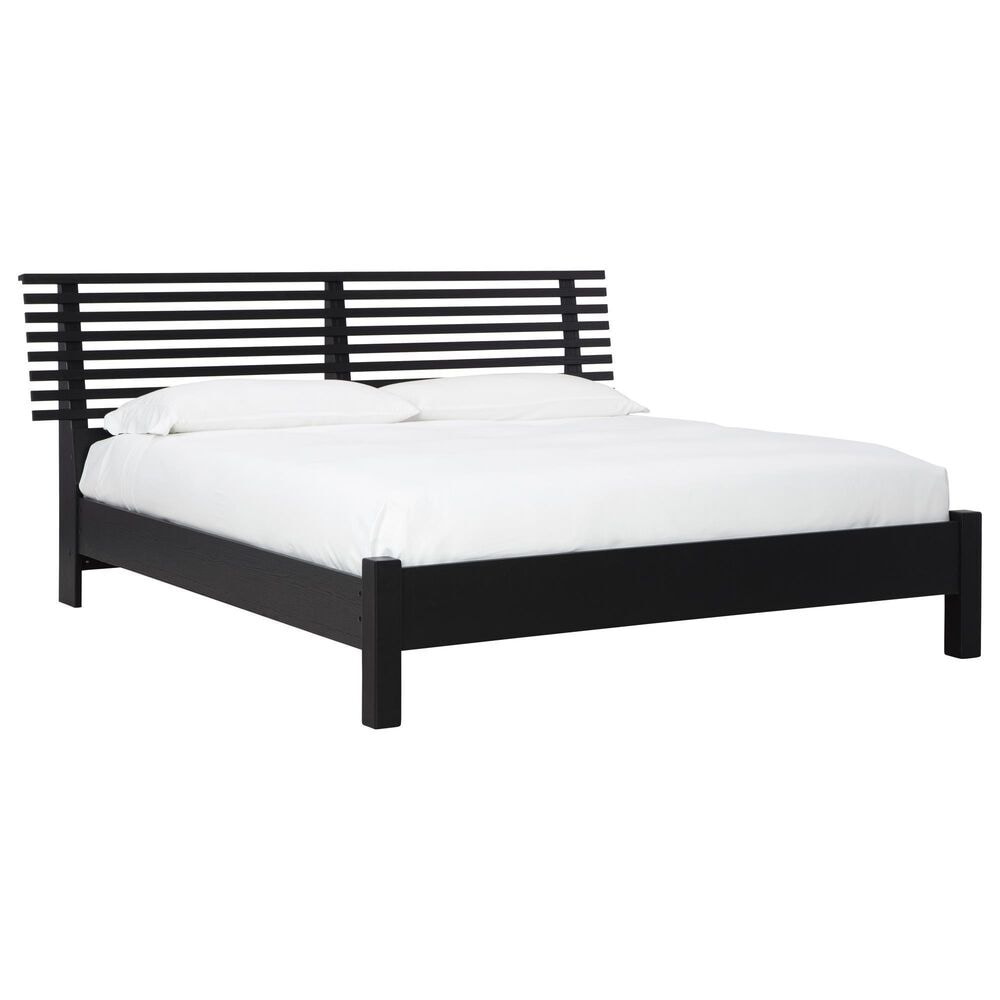 Ashley Danziar Queen Slat Panel Bed in Matte Black, , large