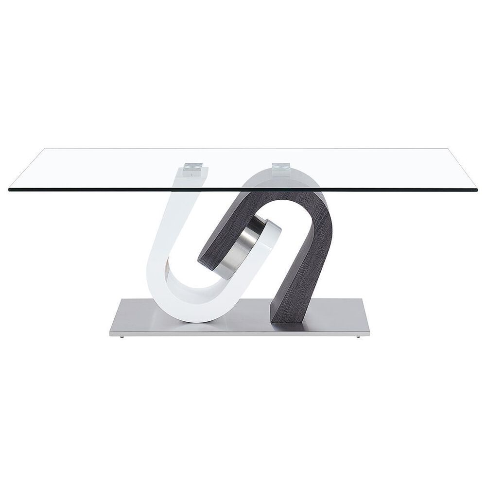 Modern Market Coffee Table in White and Grey, , large