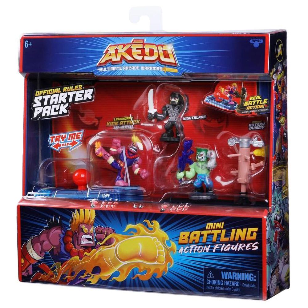 Akedo Ultimate Arcade Warriors Starter Pack Figures - Kick Attack in Multicolor, , large
