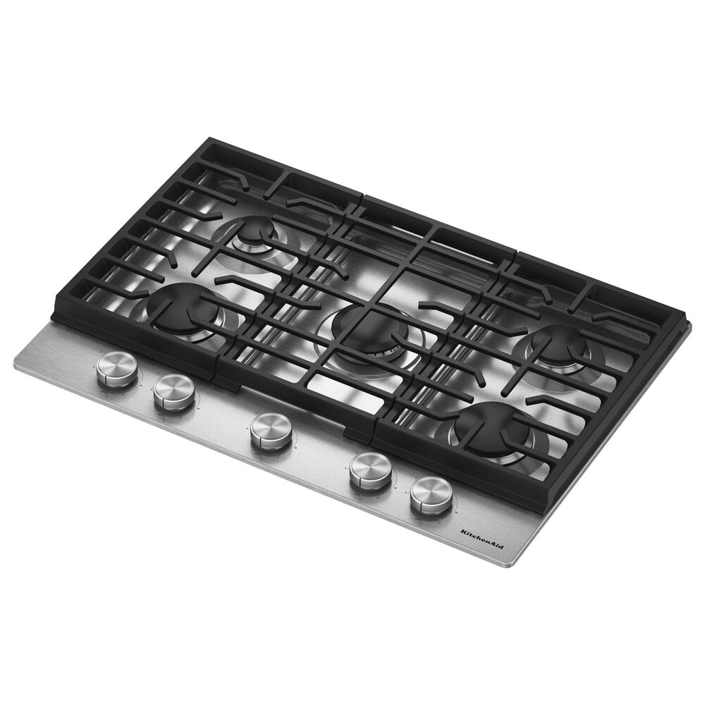 KitchenAid 30" Gas Cooktop with 5 Versatile Burners in Stainless Steel, , large