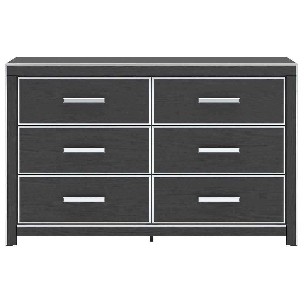 Ashley Zuraleus 6-Drawer Dresser Only in Matte Black and Chrome, , large