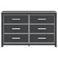 Ashley Zuraleus 6-Drawer Dresser Only in Matte Black and Chrome, , large