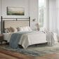 Richlands Furniture Ashley King Poster Panel Metal and Upholstered Bed in Brown and Rustic Brown, , large