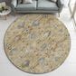 Dalyn Rug Company Silk Road Saffron, Gold, Copper, Gray, Olive and Fern 8" Round Area Rug, , large