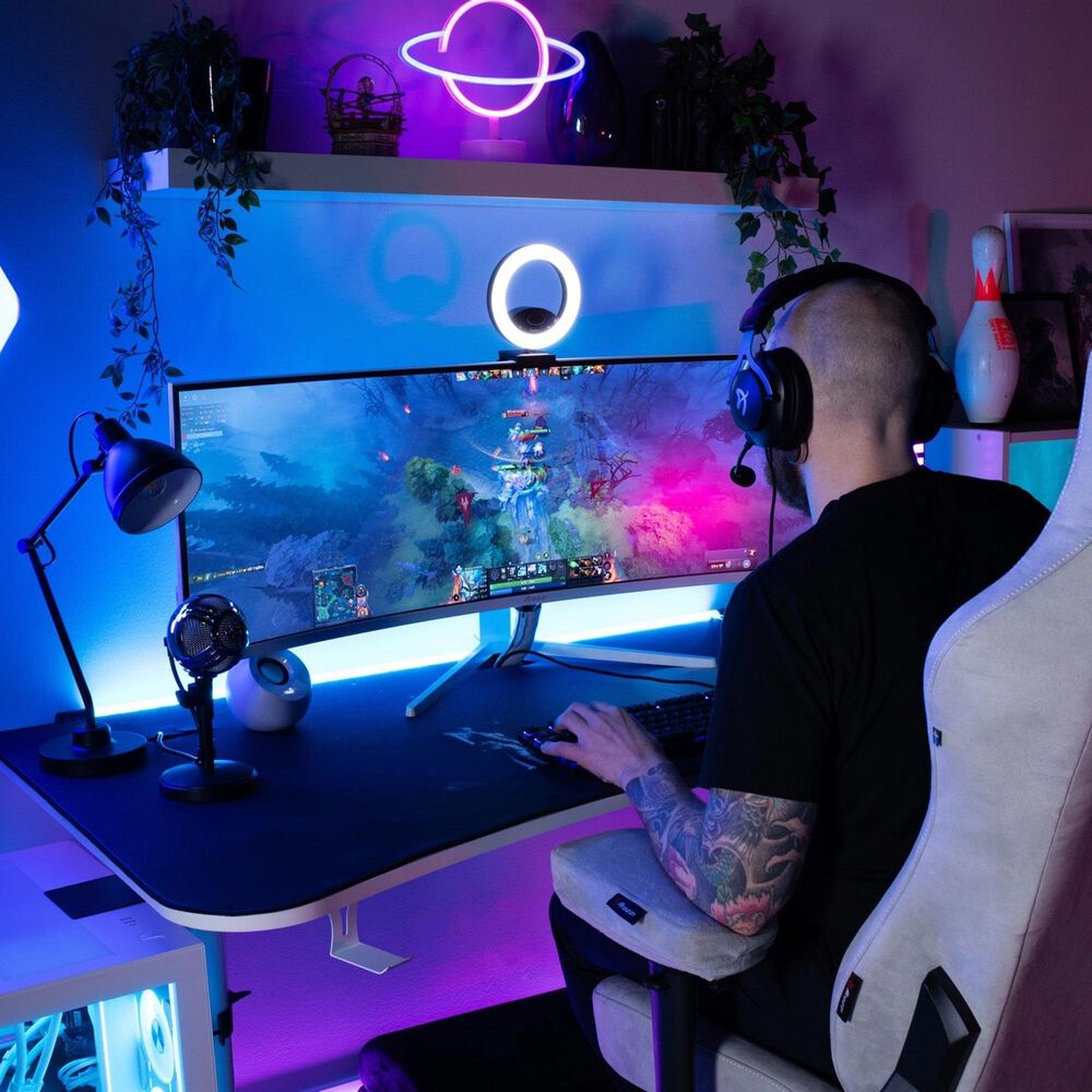 Arozzi Nova 49" Curved VA 165Hz Ultrawide Gaming Monitor in White, , large