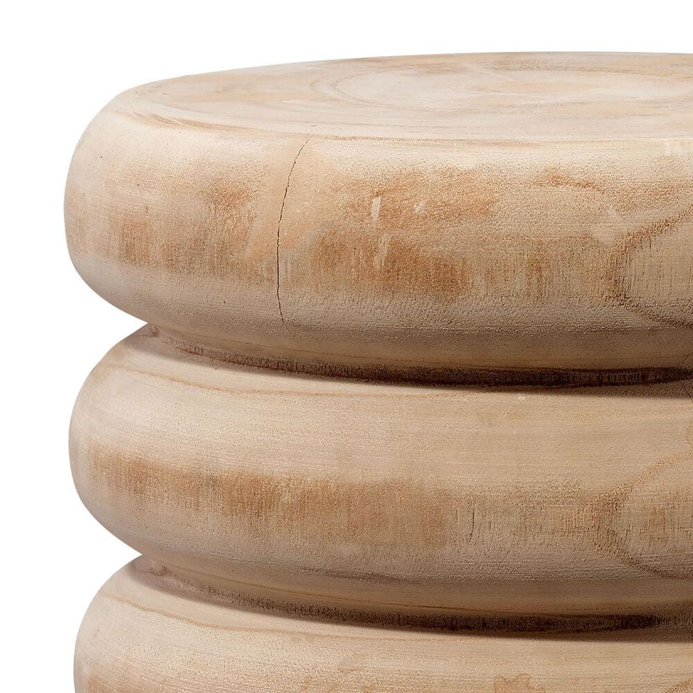 Splendor Living Franklin Wood Side Table in Natural, , large