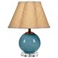Jamie Young Nola Blown Glass Table Lamp with Raffia Shade in Blue, , large
