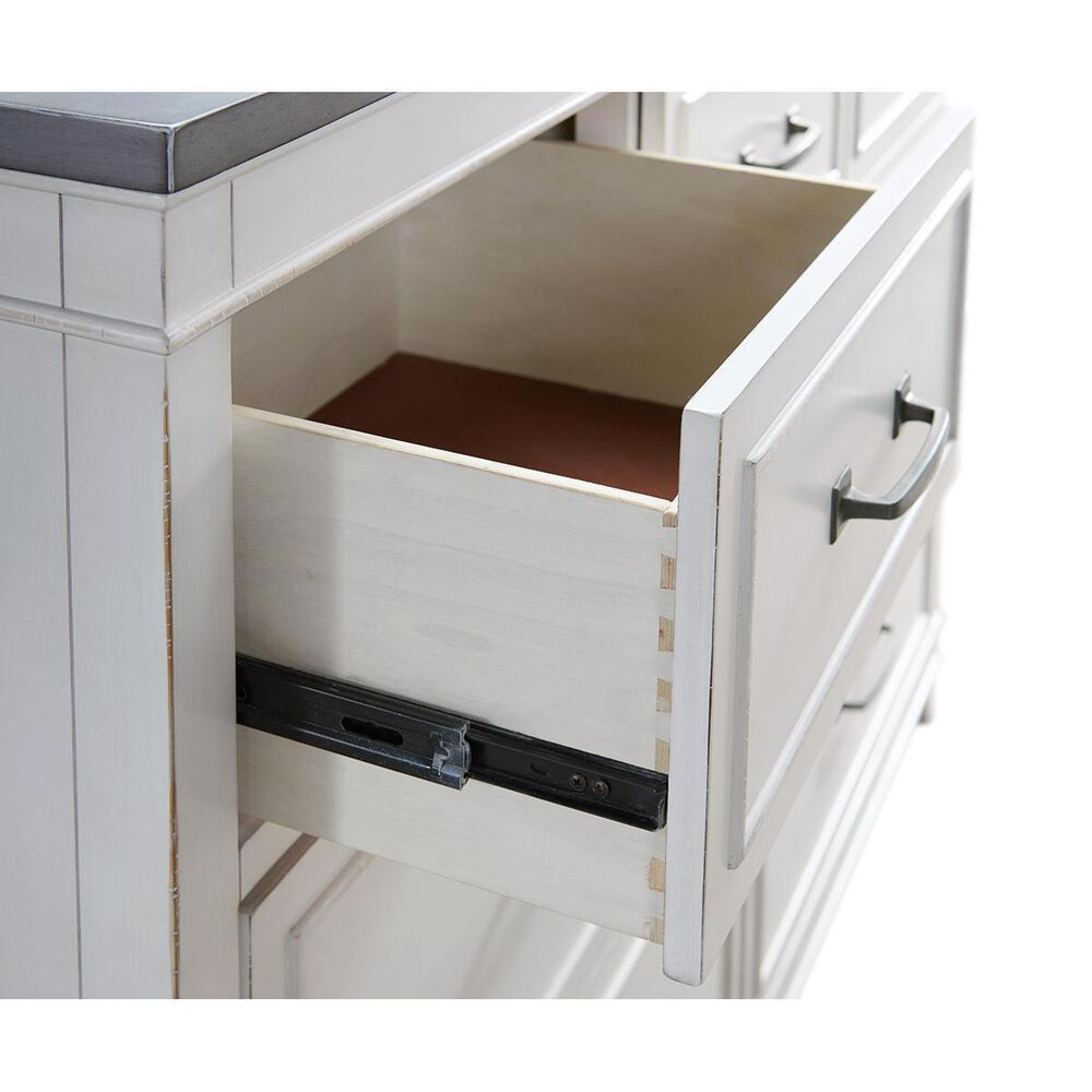 Martin Svensson Home Del Mar 5 Drawer Chest in White and Grey, , large