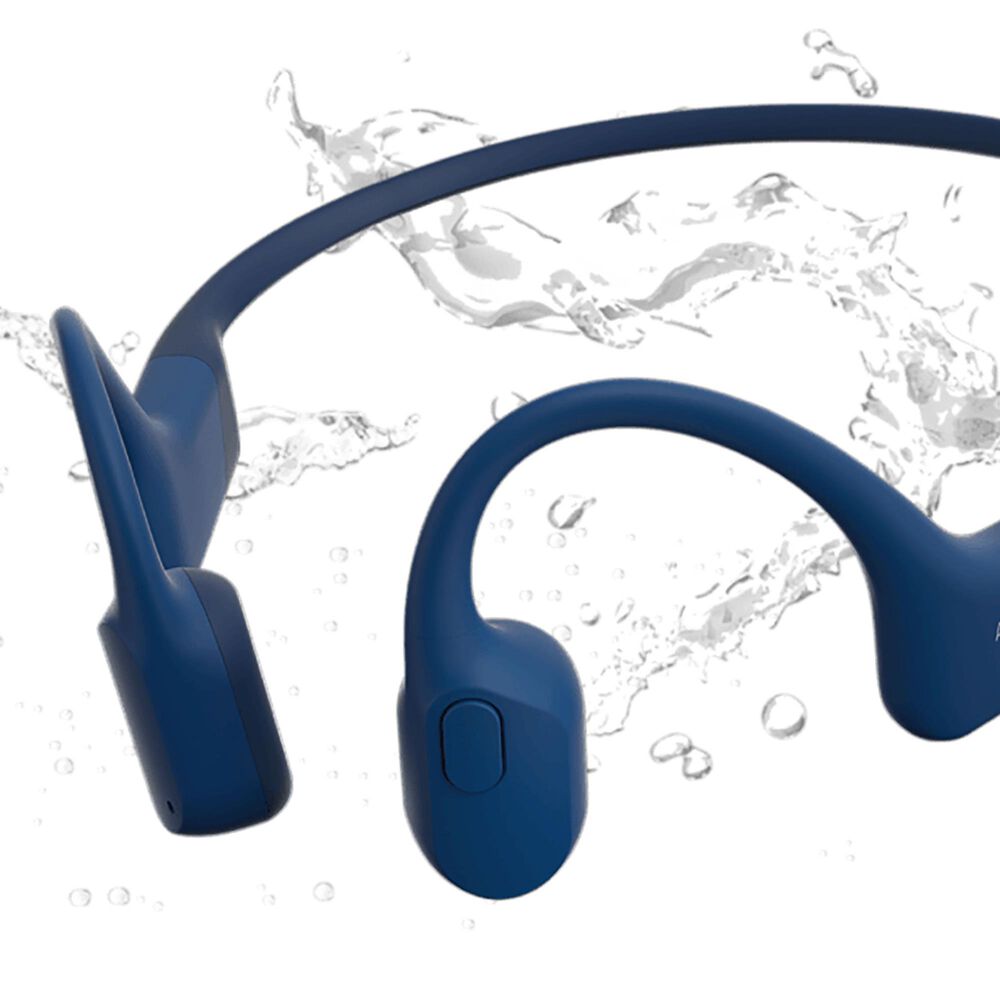 Shokz OpenRun Mini Bone Conduction Open-Ear Headphones in Blue, , large