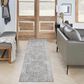 Nourison Astra Machine Washable 2"2" x 10" Grey and Blue Runner, , large