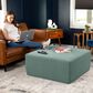 Jaxx Fairlie Boucle Fabric Ottoman in Green, , large