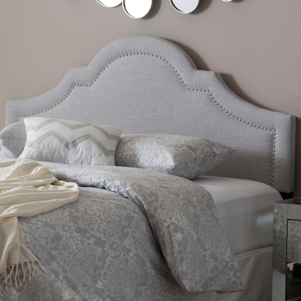 Baxton Studio Rita King Panel Headboard in Grayish Beige, , large