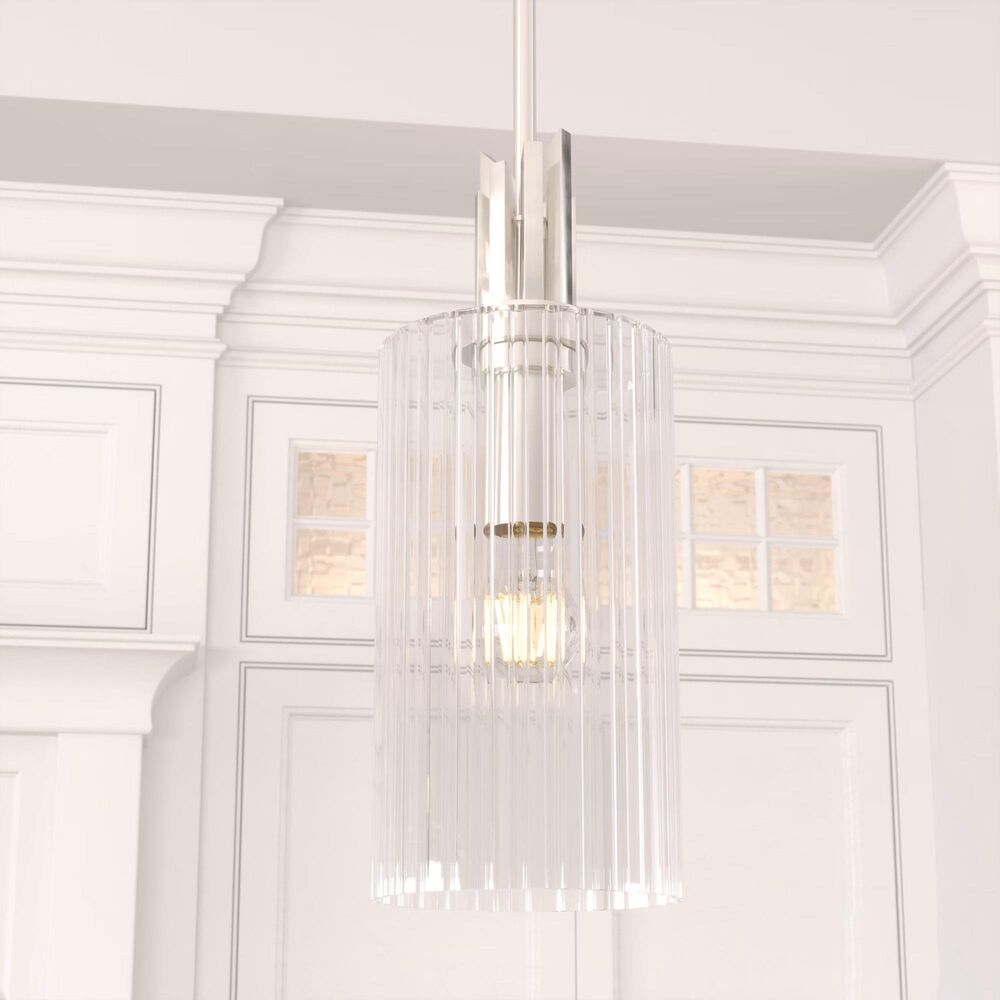 Hunter Gatz 1-Light Mini Pendant in Brushed Nickel, , large
