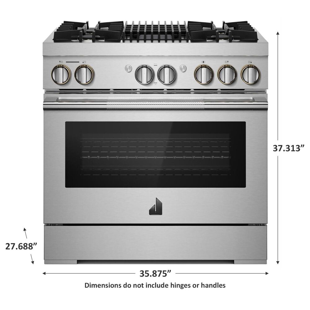 JennAir Rise 36&quot; Professional Range with Gas Grill in Stainless Steel, , large