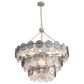 Golden Lighting Cascada 3-Tier 13-Light Pendant with Smoke Plated Glass Shade in Aegean Silver, , large