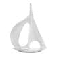 Maple and Jade Sail Boat Decorative Sculpture in Satin Silver, , large