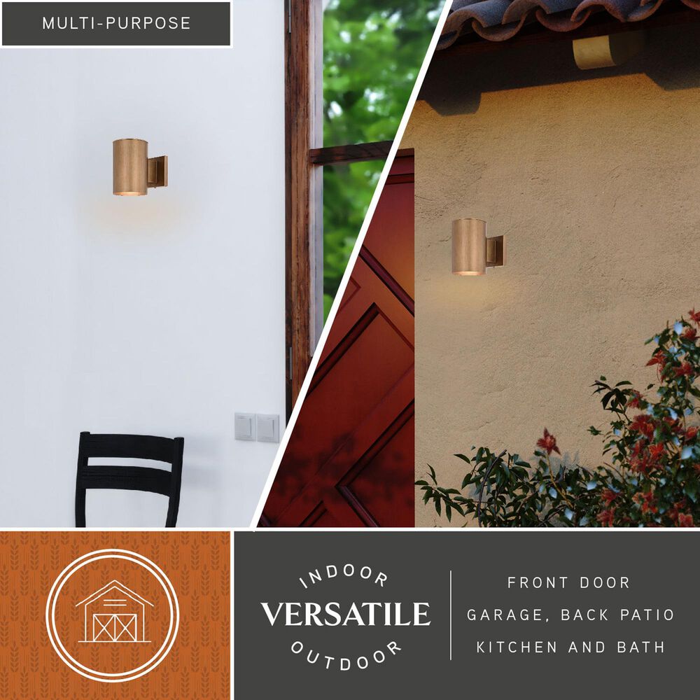 Vaxcel Chiasso 1-Light Outdoor Wall Sconce in Warm Brass, , large