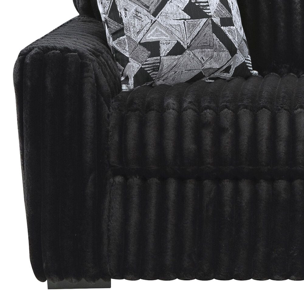 Ashley Midnight-Madness Stationary Loveseat in Onyx, , large