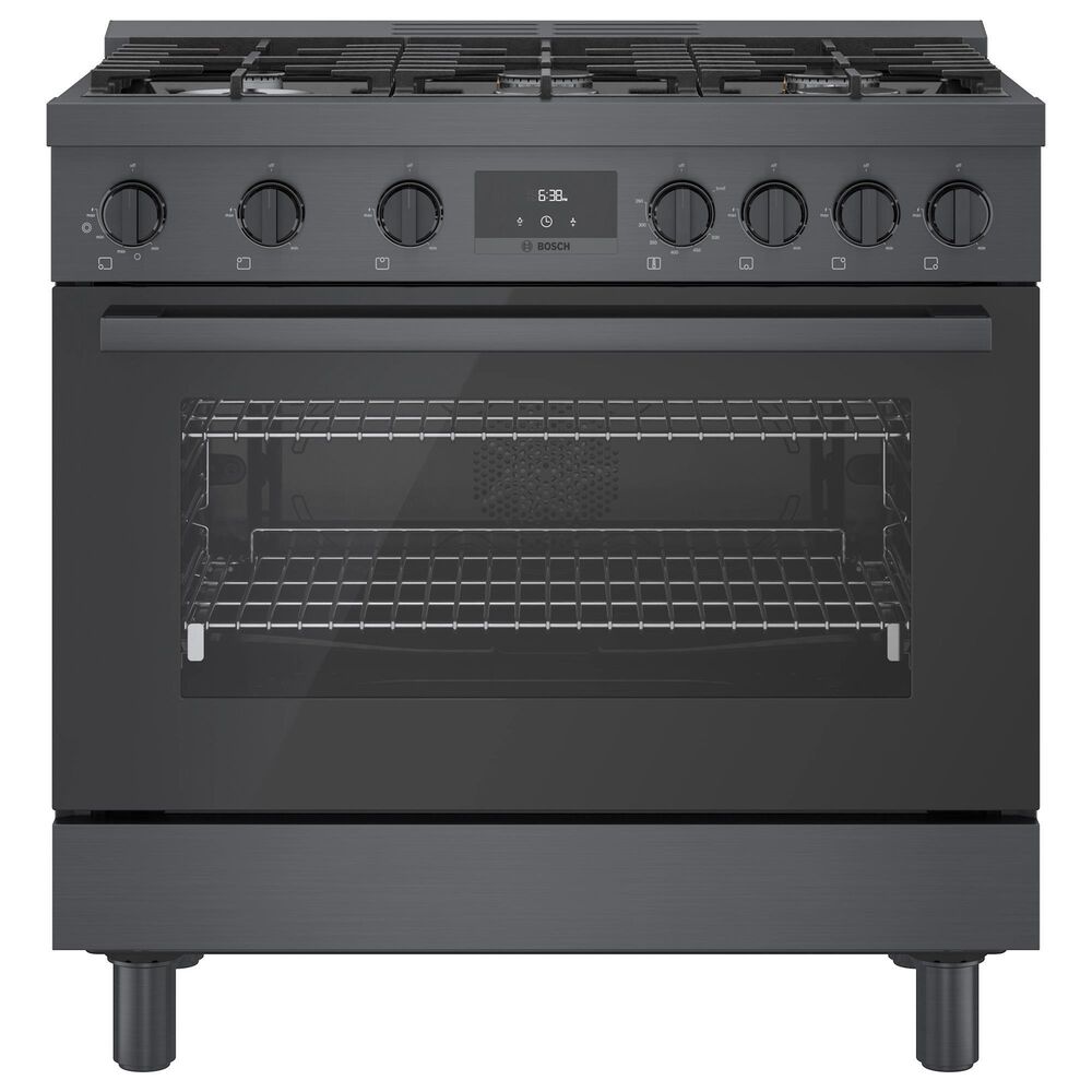 Bosch 36" Freestanding Gas Range in Black Stainless Steel, , large