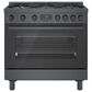 Bosch 36" Freestanding Gas Range in Black Stainless Steel, , large