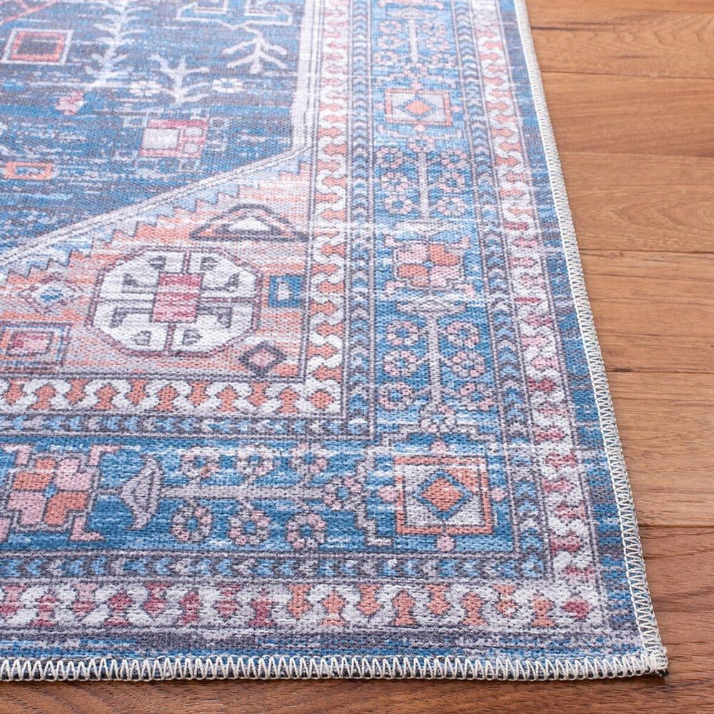 Safavieh Serapi Bohemian 6&#39;7&quot; Square Blue and Ivory Area Rug, , large