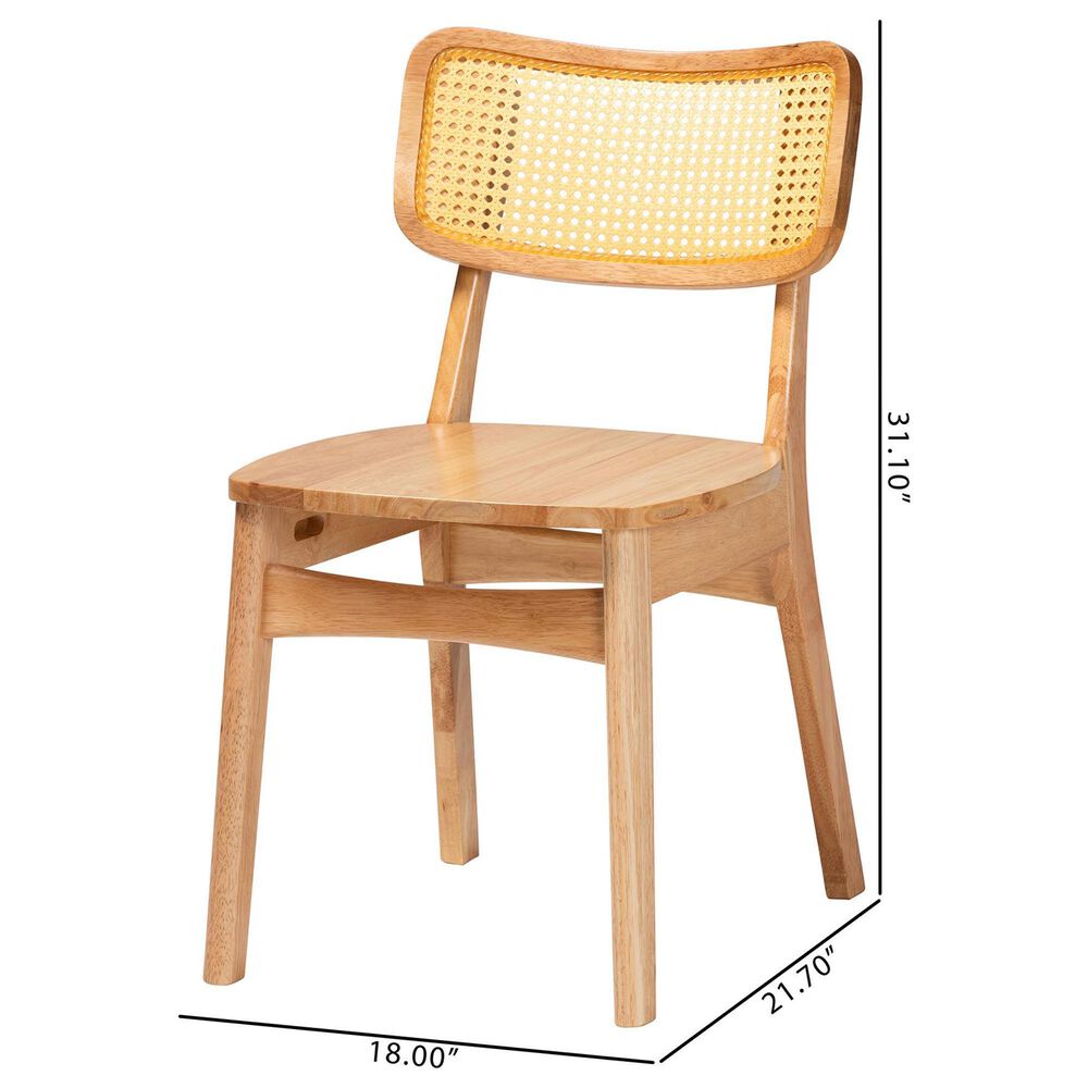 Baxton Studio Tadeo Side Chair in Natural (Set of 2), , large