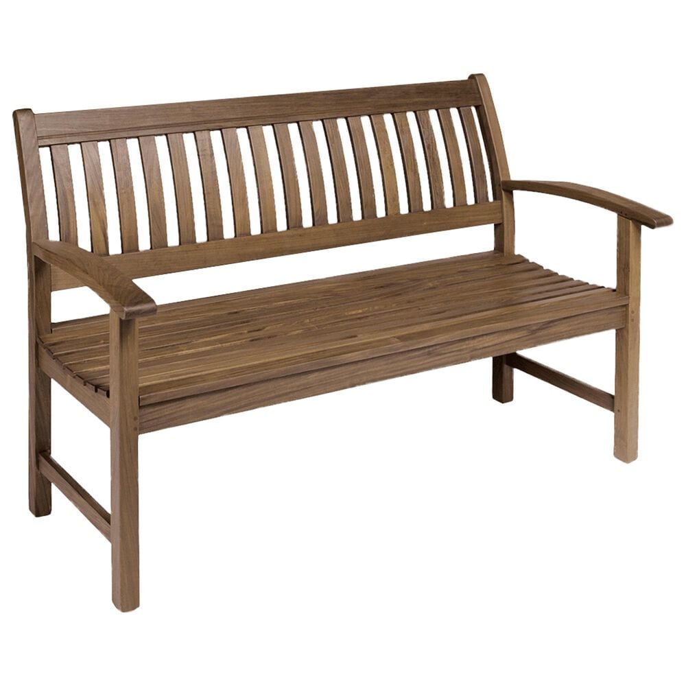 Jensen Outdoor Heritage Patio Garden Bench in Chocolate Brown, , large
