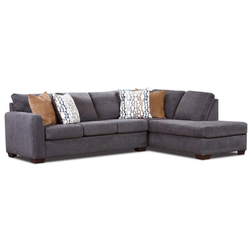 Northwestern Franz 2-Piece Stationary Right Facing Sectional with Chaise in Charcoal, , large