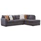 Northwestern Franz 2-Piece Stationary Right Facing Sectional with Chaise in Charcoal, , large