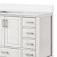 Lexora Home Jacques 48" Single Bathroom Vanity in White with 2 cm White Cultured Marble Top and Rectangular Sink, , large