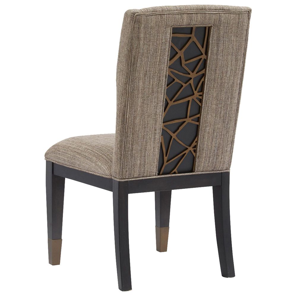 Nicolette Home Ryker Host Upholstered Side Chair with Aged Brass Accents, , large