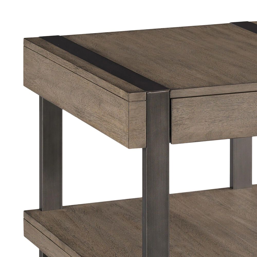 American Drew Sandler Drawer End Table in Colt Gray, , large