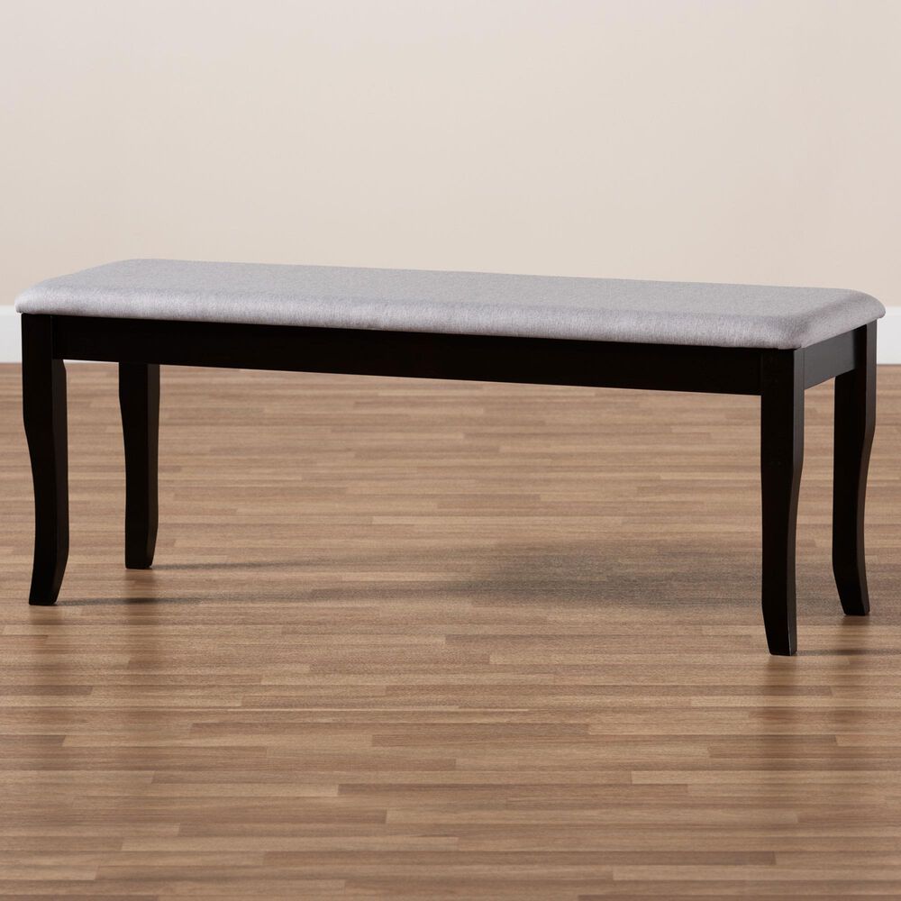 Baxton Studio Cornelie Dining Bench in Dark Brown, , large
